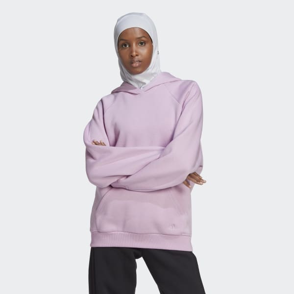 adidas SZN Fleece Boyfriend Hoodie - Purple | Women's Lifestyle | adidas US