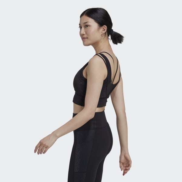 Svart Powerimpact Training Medium-Support Shiny BH DO013