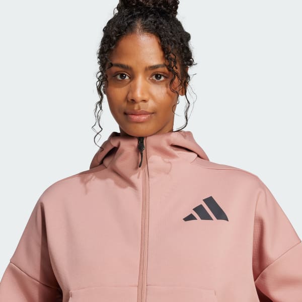 adidas Veste à capuche entièrement zippée adidas Rose