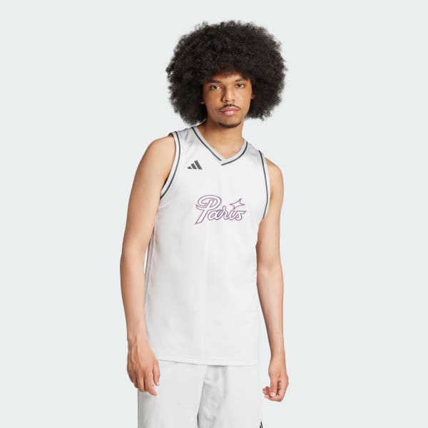 Szary Paris Basketball Home Jersey