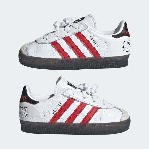 adidas x Hello Kitty Gazelle Comfort Closure Elastic Laces Shoes Kids White adidas Singapore