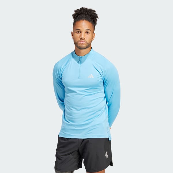 Blue Gym Training Long Sleeve Tee
