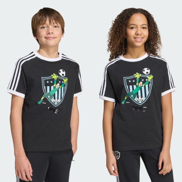 ブラック アディダス ディズニー ルーズTシャツ