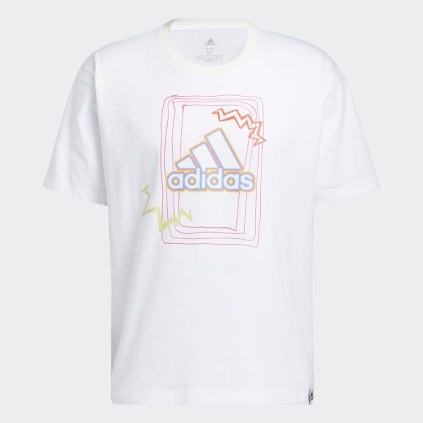 Branco Camiseta Estampada Love Unites (Gênero Neutro) TG831