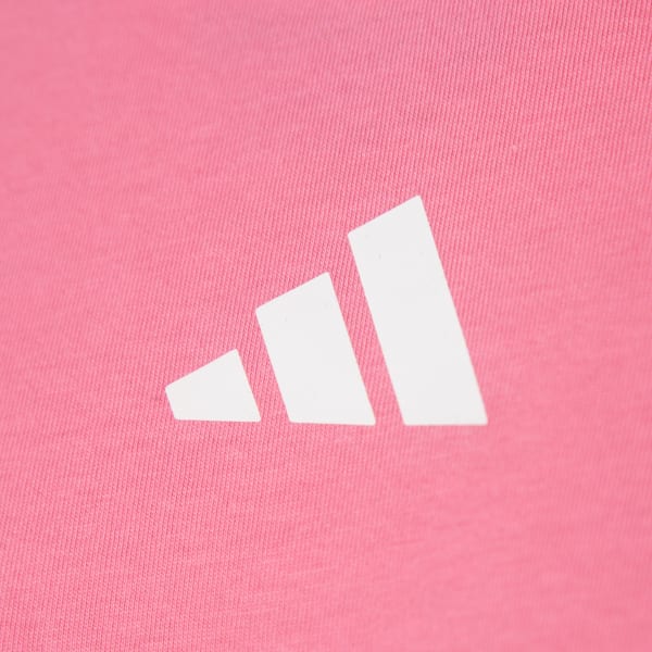 Pink Girls 3-Stripes Crop T-Shirt
