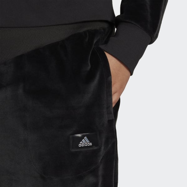 Zwart Holidayz Cozy Velour Joggingbroek (Grote Maat) VS801