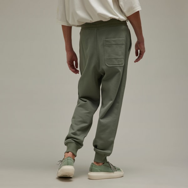 adidas Y 3 Organic Cotton Terry Cuffed Joggers Green adidas UK