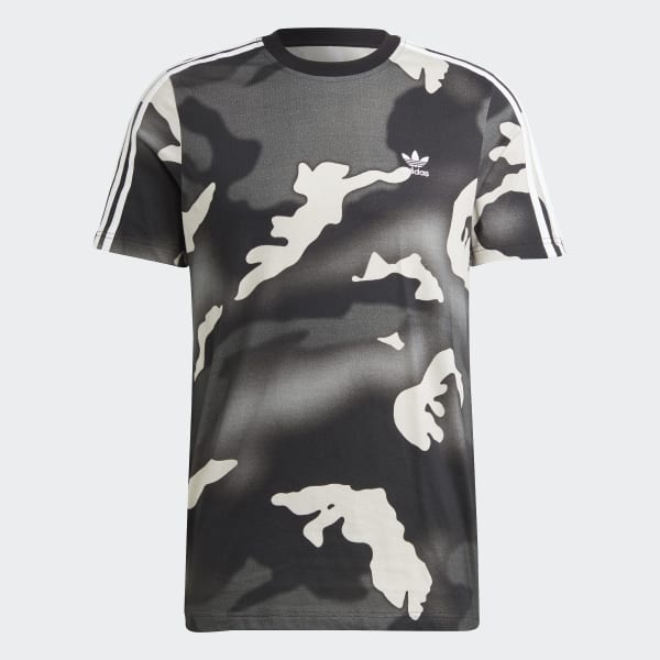 Czerń Graphics Camo Allover Print Tee