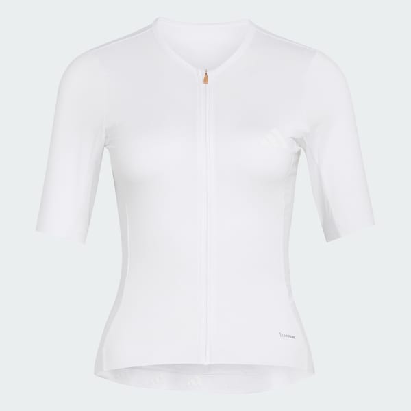 Bianco MAGLIA DA CICLISMO TEMPO