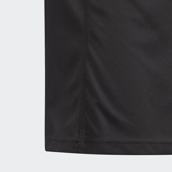 Negro Camiseta de Tenis Club 3 Rayas JLO62