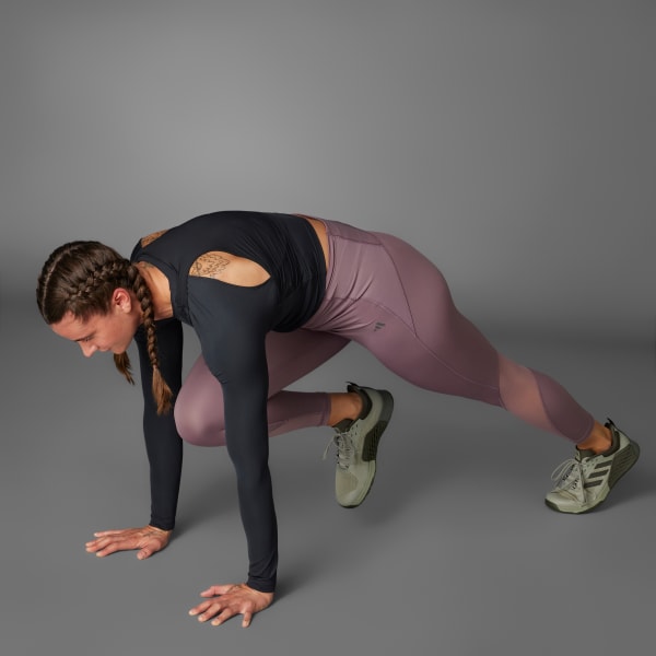 Black HIIT Seasonal Crop Long Sleeve Training Tee