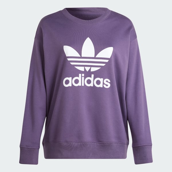 Morado TREFOIL CREW SWEATSHIRT (Talla Grande)