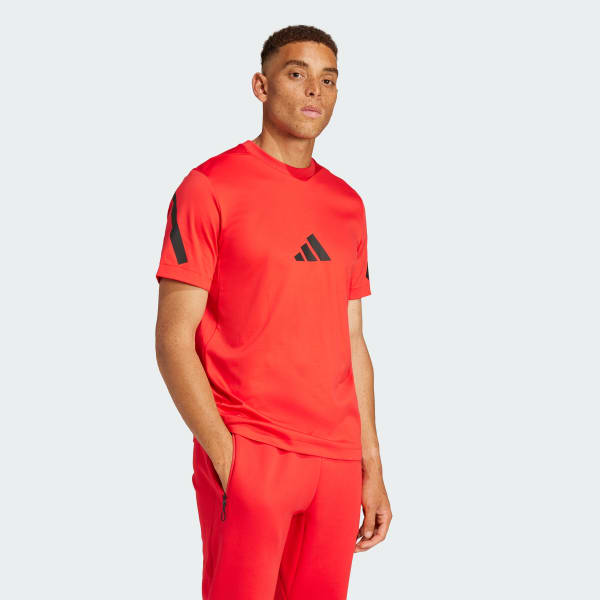 สีแดง เสื้อยืด adidas Z.N.E.