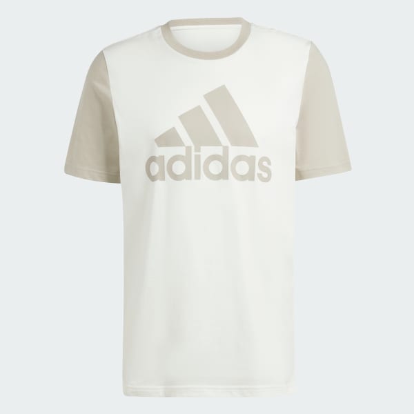 Branco T-shirt em Jersey Simples Essentials