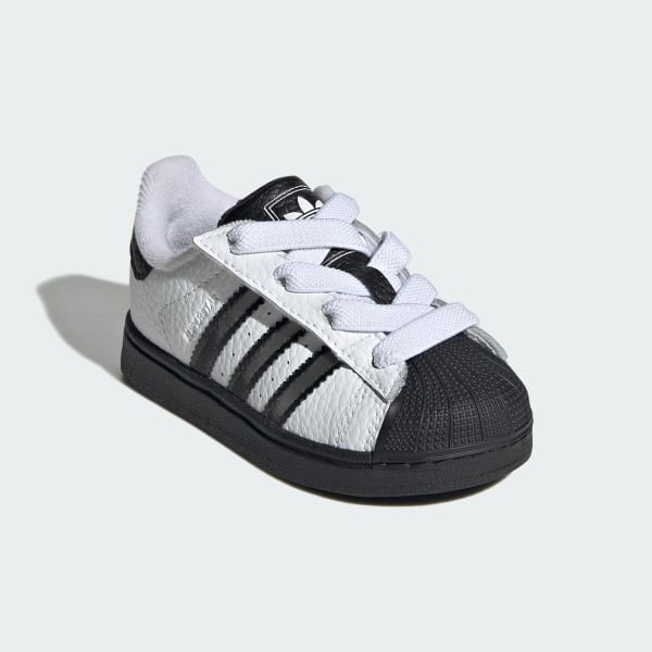 Blanco Zapatillas adidas Originals Superstar II Comfort Closure de cordones elásticos para niños