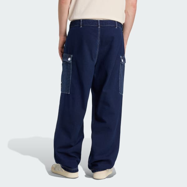 Mau-xanh-da-troi Quần Túi Hộp Dáng Rộng Wabash