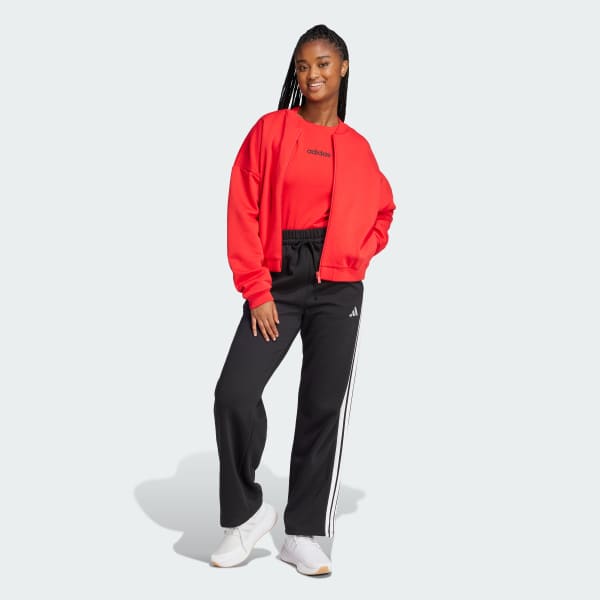 【数々のアワードを受賞】 adidas Essentials Black - Pants Fleece Open-Hem 3-Stripes その他