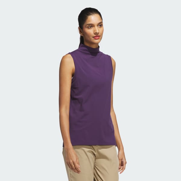 Ungu Atasan Mock Neck Tanpa Lengan Ultimate365