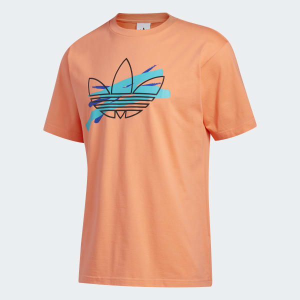 Camiseta Paintbrush Trefoil - Laranja