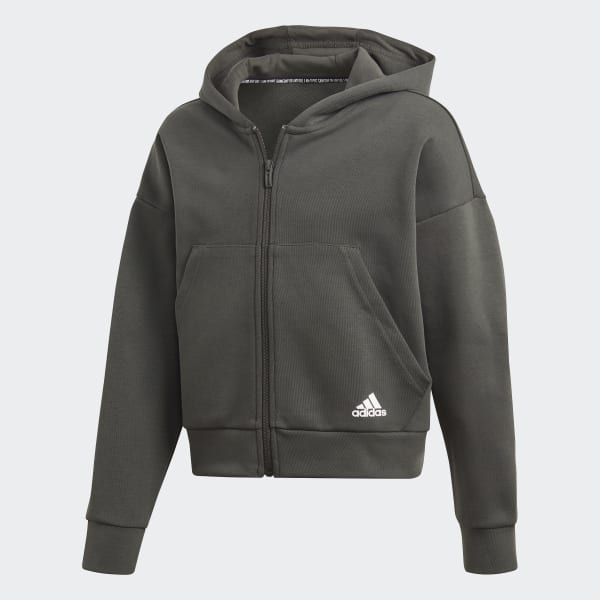zelená Mikina s kapucňou Must Haves 3-Stripes