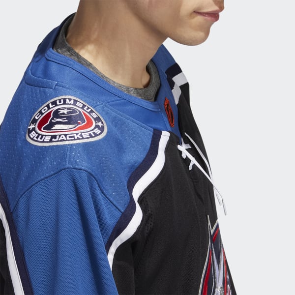 Columbus Blue Jackets Team Issued Adidas Mic Reverse Retro Jersey