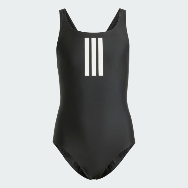 Μαύρο 3-Stripes Swimsuit Kids