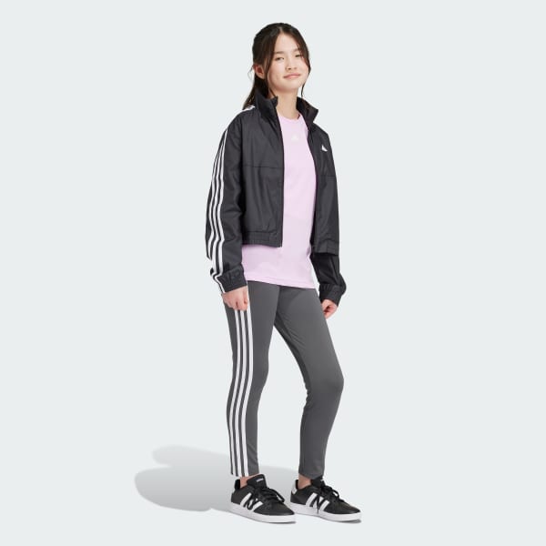 Gris Mallas Essentials AEROREADY 3 Franjas Corte Alto