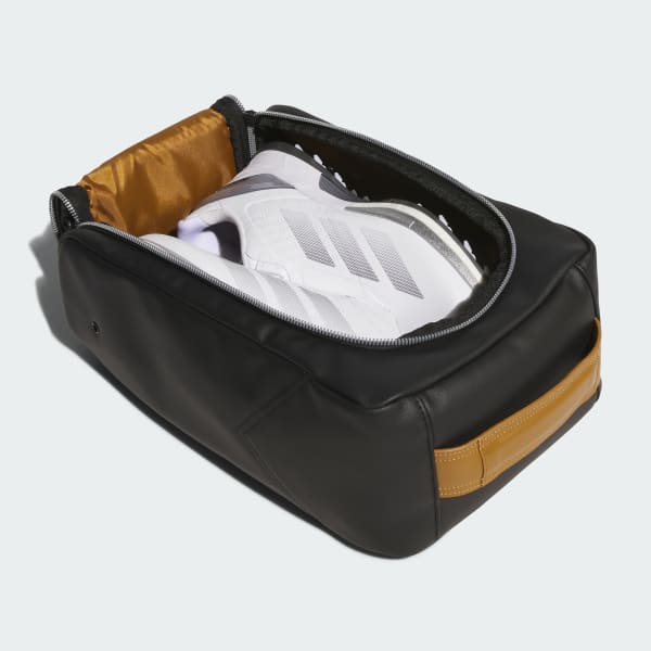 ブラック 【ゴルフ】ポリウレタン シューズバッグ