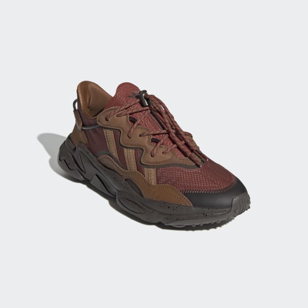 womens brown adidas ozweego