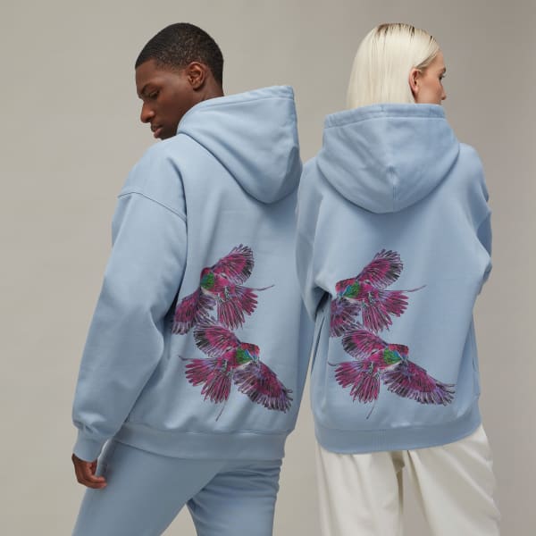 Blue Y-3 Graphic Hoodie