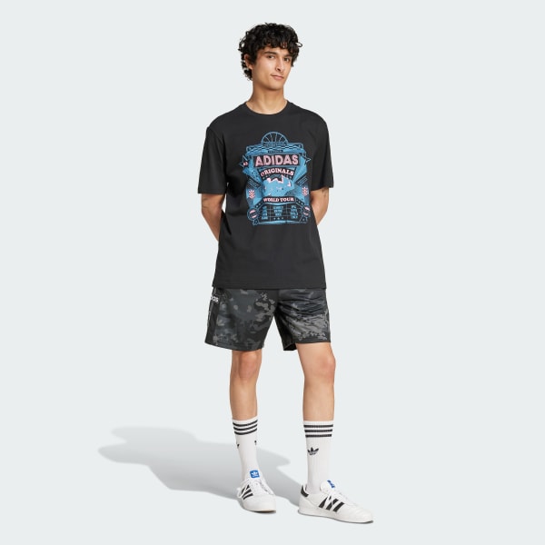 Schwarz Camo Shorts
