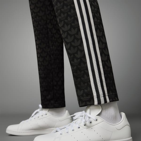 adidas Adicolor 70s Monogram Track Tracksuit Bottoms Black Free Delivery adidas UK