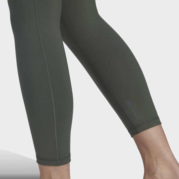 Green adidas Yoga Studio 7/8 Leggings CE688