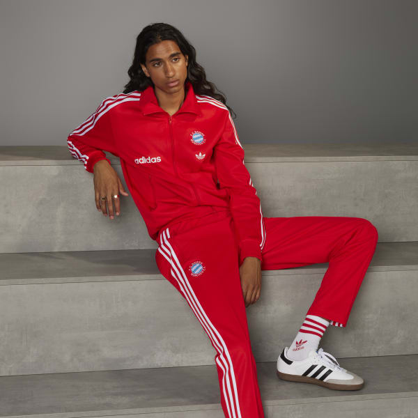 Adidas beckenbauer track pants red new arrivals