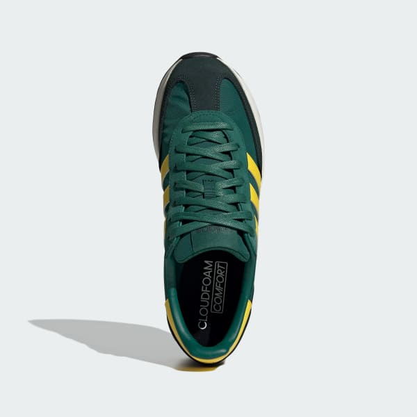 Adidas cloudfoam green running shoes sale