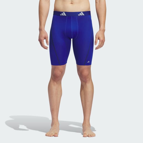 adidas M PRF MSH 3PK LONG BOXER BRIEF - Blue | Free Shipping with