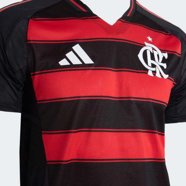 Flamengo adidas シャツ サイズP 赤黒 Adidas CRF Peugeot Brazil Flamengo Soccer Jersey Red/Black