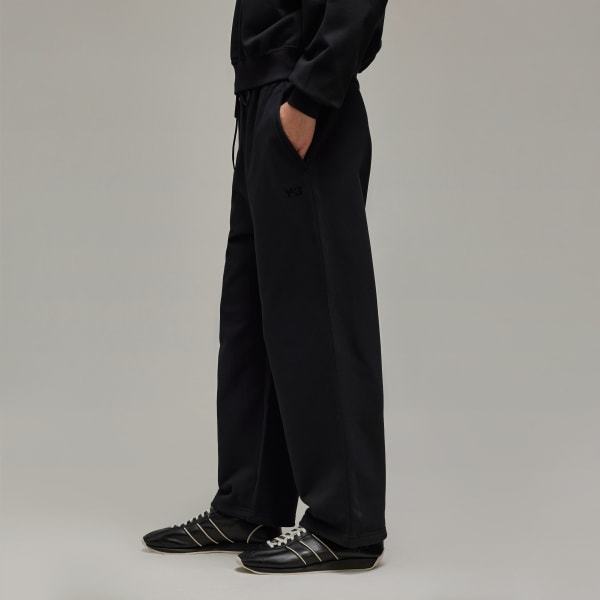 Black Y-3 French Terry Wide Leg Pants