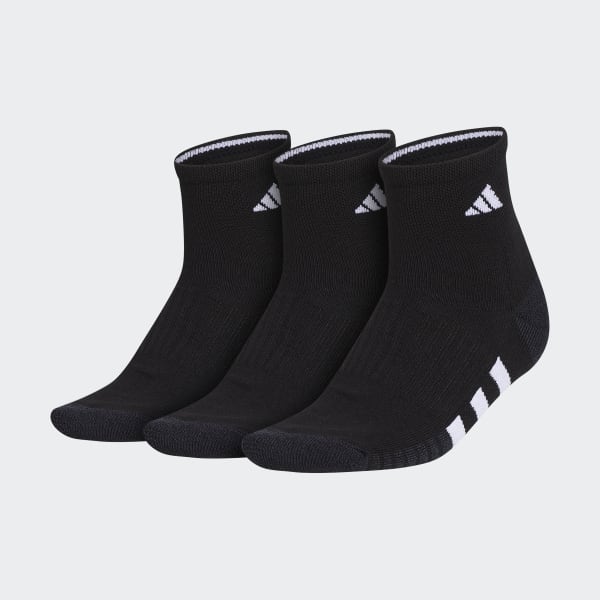 adidas Cushioned Quarter Socks 3 Pairs - Black | Women's Training ...