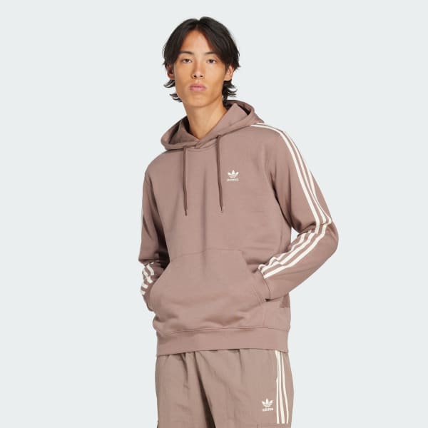 Marron Sweat-shirt à capuche à 3 bandes Adicolor Classics
