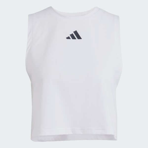 adidas Power 3-Stripes Boxy Tank Top - White | Free Shipping