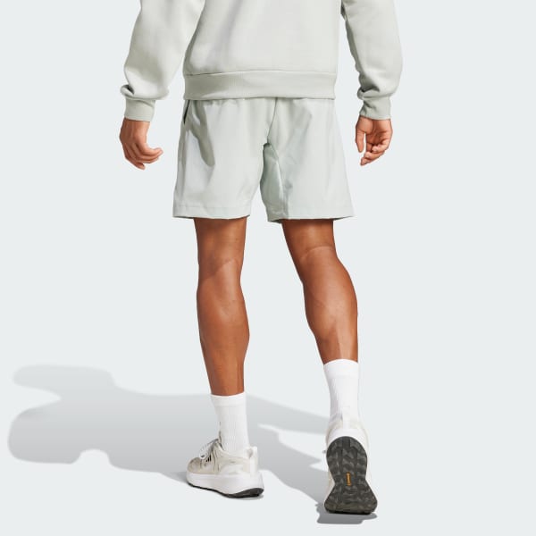 สีเทา กางเกงขาสั้นผ้าทอ City Escape