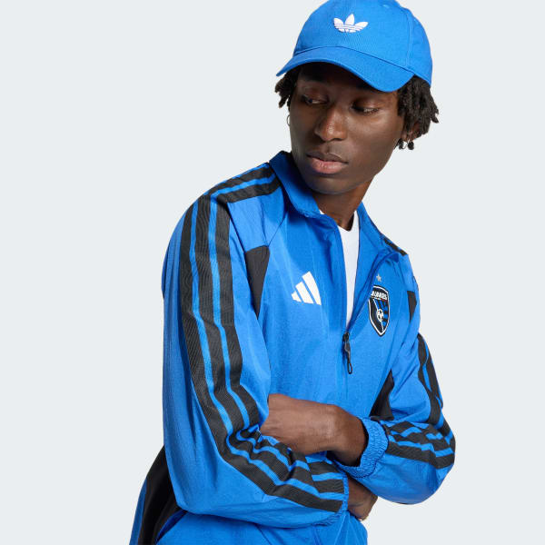 adidas San Jose Earthquakes Anthem Jacket - Blue | Free Shipping