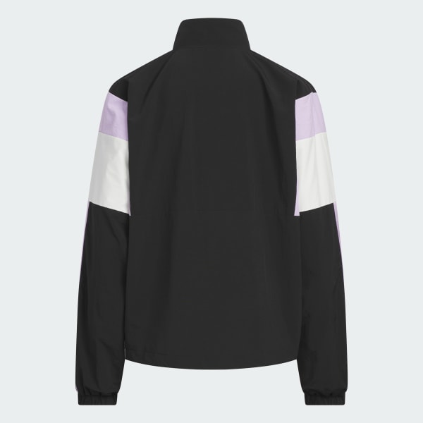 Black 여아용 우븐 루스 핏 풀집 재킷