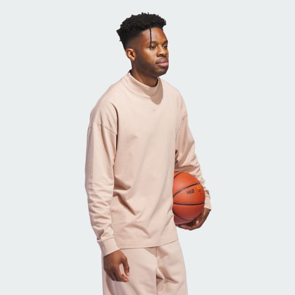 Beige Camiseta Basketball Manga Larga (Unisex)