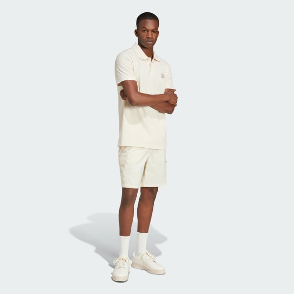 White Trefoilo Essentials Polo Tee
