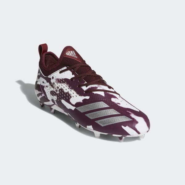 maroon adidas football cleats