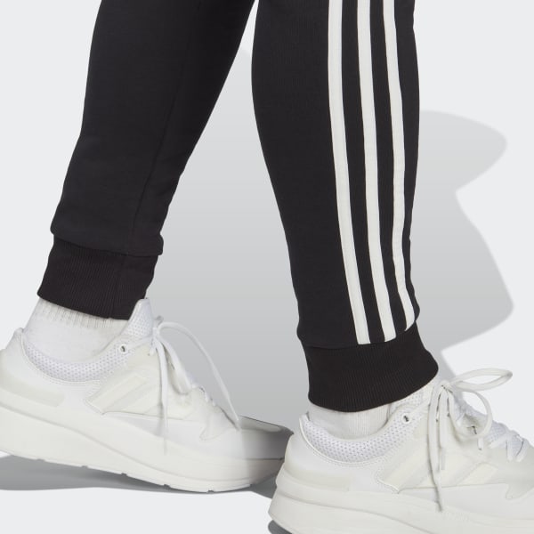 adidas Essentials 3-Stripes French Terry Cuffed Pants - Black | Women's  Lifestyle | adidas US