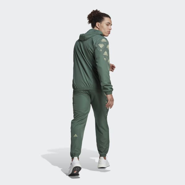 Zielony Woven Allover Print Track Suit UV642