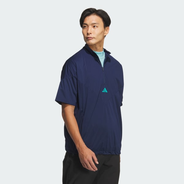 ブルー 【ゴルフ】コードカオス ハーフジップSSウィンド